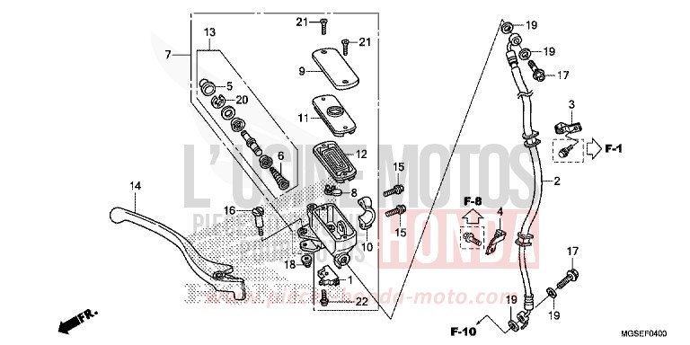 VORDERRADBREMSE (NC700S) von NC700S Schaltgetriebe SEAL SILVER METALLIC (NHA14) von 2013